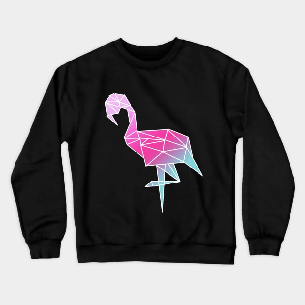 Geometric pink flamingo Crewneck Sweatshirt by Perdi as canetas